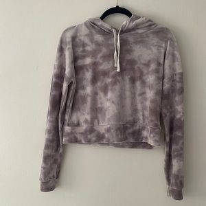 SO Cropped Tie Dye Hoodie
